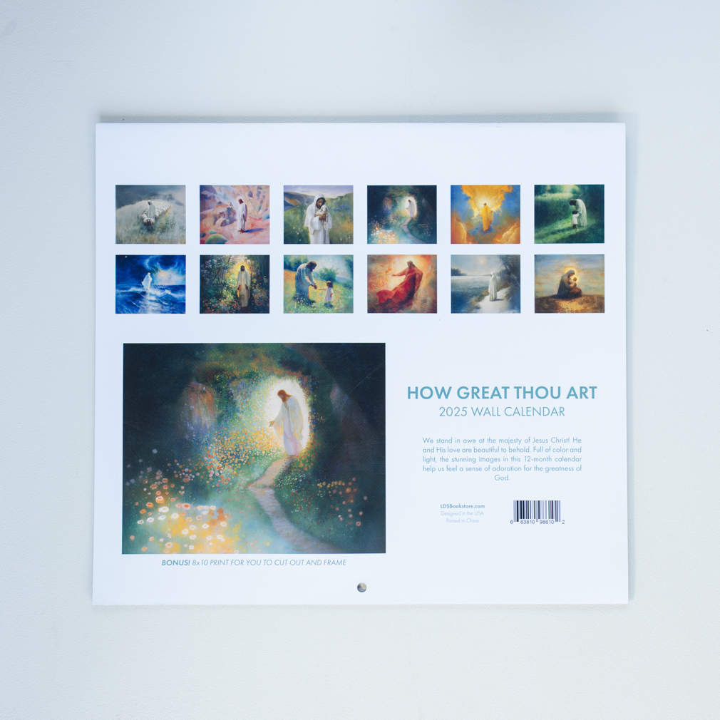 How Great Thou Art 2025 Calendar | LDS Wall Calendar